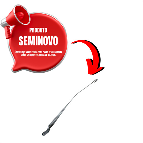 Braço Limpador Para-brisa Direito Vw Gol G5 A G8 2008 A 2023