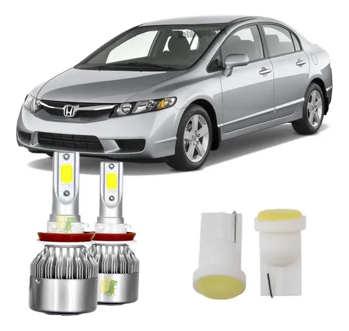 Lâmpadas Super Led Civic G8 06 07 08 09 10 11 Farol Milha Branco