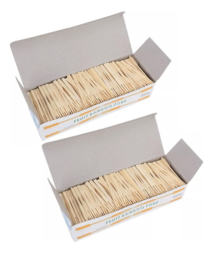 1600 Tenedores Desechables De Bambú Para Tartas De Postre