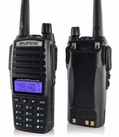 Imagem 2 de 3 de Kit 2 Rádio Ht Comunicador Baofeng Dual Band Uv82 Rádio Fm