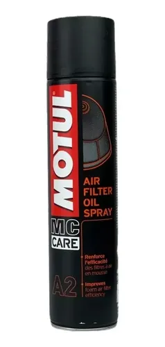 Motul A2 Air Filter Oil Spray 400 Ml – Huile Pour Filtre à Air Mousse Universel