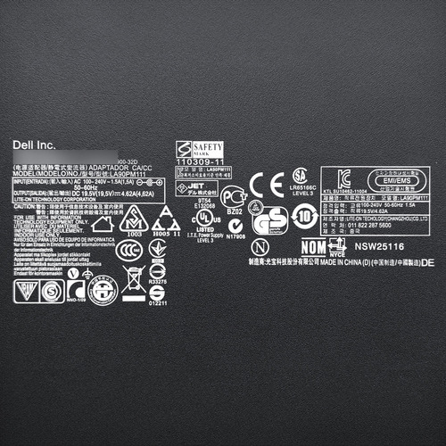 Cargador Orig. Notebook Dell Latitude 3450 (19.5v - 4.62a)