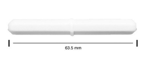 Barra Magnetica Octagonal De Teflon 8 X 63.5mm Blanca