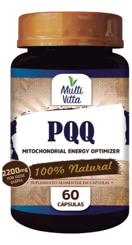 Pqq Mitochondrial Energy Optimizer 220mg 60 Caps Multivitta Sabor Pqq 60 Capsulas