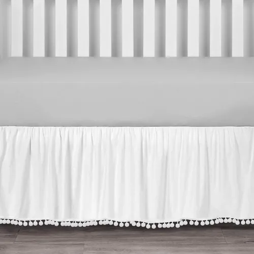 Tytlyworth Faldas de Cuna | Falda de belén con Pompones | Falda de belén con Volantes