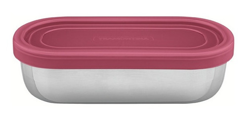 Envase Recipiente Tramontina Freezinox Acero Inox Rosa 16cm