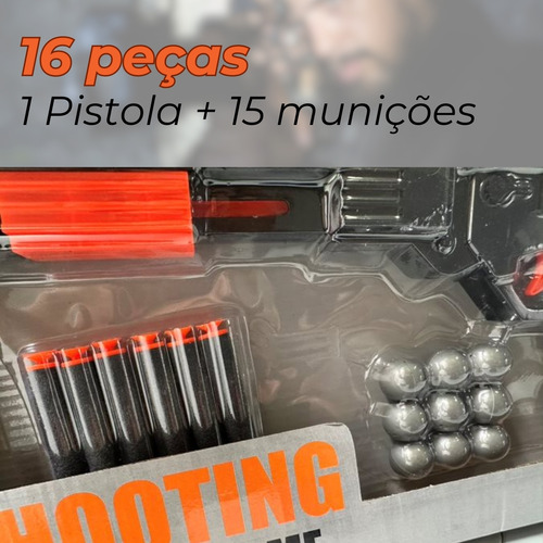 Pistola De Dardos Shooting Play Gun Game Com Munição Dupla