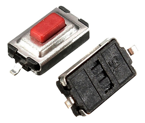 50pzas Boton Push Button 3x6x2.5 Superficial Smd 2 Pines