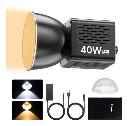 Luz De Vídeo Led Portátil Ulanzi De 40 W Pro Con Adaptador