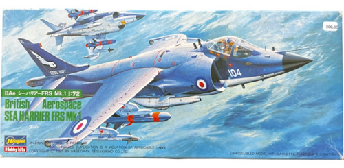 Sea Harrier Frs British Aerospace Kit Montar Hasegawa 1/72