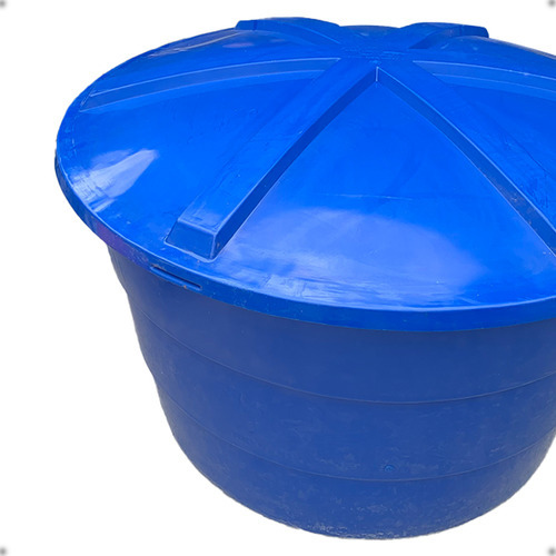 Tanque de agua de polietileno de 1000 litros, 1,53 m x 1,02 m West Fiber, color azul