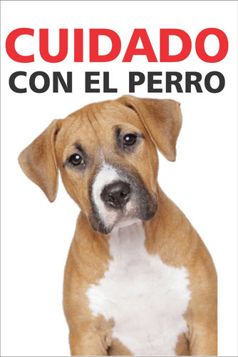 Cartel Cuidado Con El Perro Divertidos Labrador 23x15cm K1