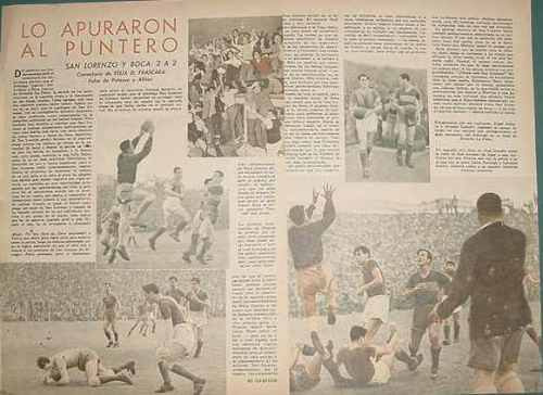 Clipping Futbol 1946 Boca Juniors San Lorenzo 5 Pgs Fotos