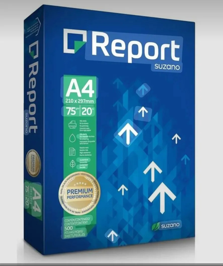 Papel Sulfite A4 Report Premium Branco 500 Folhas 75g - 1 Pacote Branco