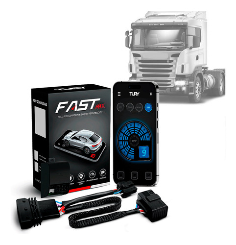 Módulo Acelerador Pedal Fast Com App Scania R500 17 18 19 20