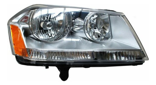 Faro Para Dodge Avenger 2008-2014 Halógeno Fondo Cromado Derecho/pasajero