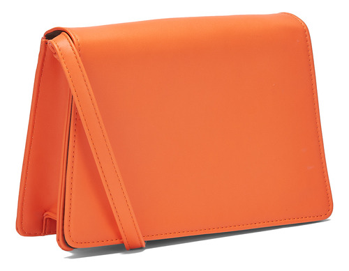 Bolsa Andrea Crossbody Mediana Para Mujer Color Naranja Diseño De La Tela Liso