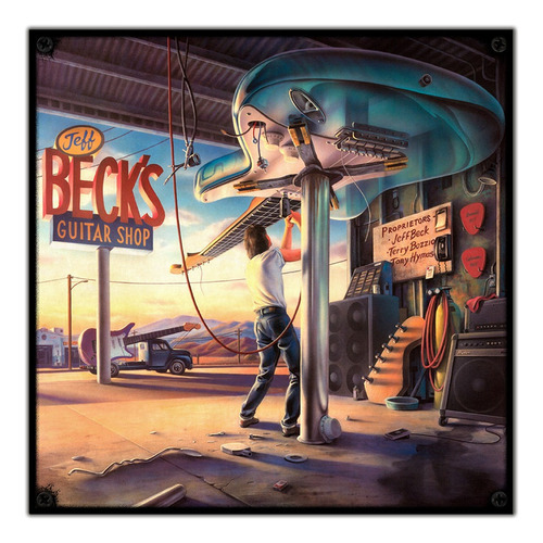 #127 - Cuadro Vintage 30 X 30 Cm / Jeff Beck Guitarra Rock