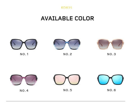 Gafas De Sol Mujer Kdeam Polarizado Uv400 Modelo Kd835 C3