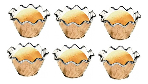 6 Piezas Copa Para Postre Helado Transparente Irrompible
