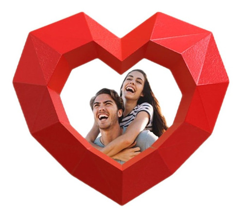 Imagen 1 de 2 de Marco Forma Corazon Para Armar Papercraft Papiroflexia 1512