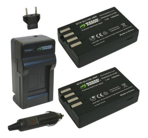 Wasabi Power Battery 2pack Y Cargador Para Pentax Dli109 Y P