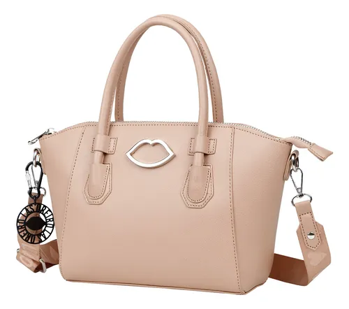 Cartera Las Oreiro Eco Cuero Con Organizador Llavero New