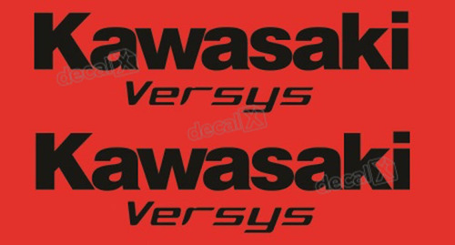Kit Jogo Faixa Emblema Adesivo Kawasaki Versys 2008 Ver08v