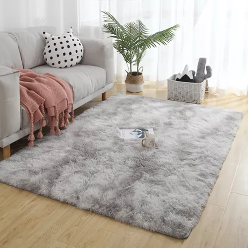  Alfombras de salón, superfelpa, suave al tacto, alfombra de  pelo sintético para salón, dormitorio, piso peludo, alfombra de felpa  sedosa, color blanco, Moderno, Gris : Hogar y Cocina