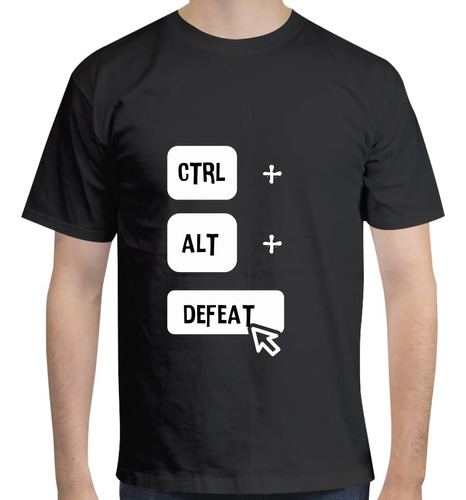 Playera Estampada Ctrl Alt Defeat