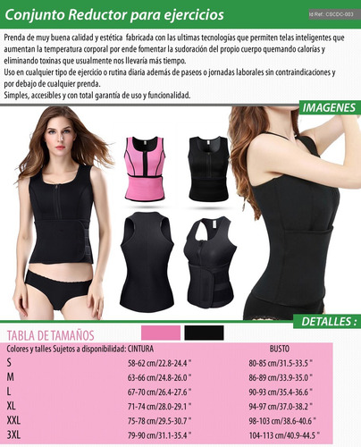 Imagen 2 de 9 de Conjunto Deportivo Modelador Reductor Con Cierre Y Velcro Cs