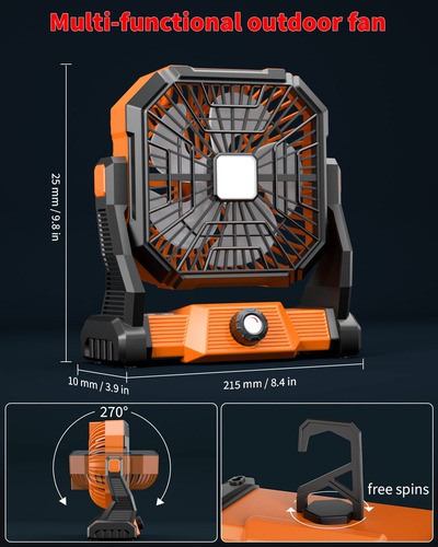 Generic Ventilador De Teto De Acampamento Multifuncional