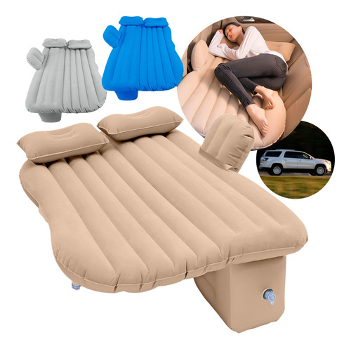 Colchon Inflable Para Autos 2 Almohadas Compresor Comodo  