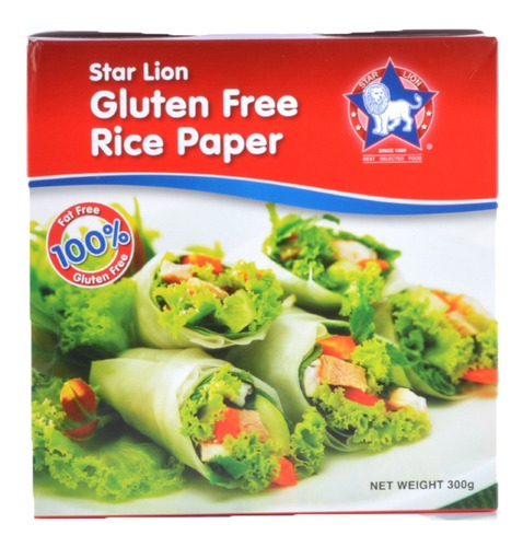Imagen 2 de 3 de Papel De Arroz Star Lion 16 Cm 300 Grs Importado Sin Tacc
