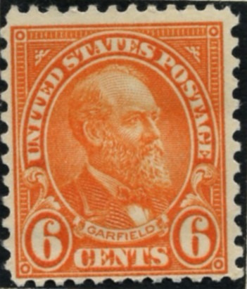 Sello Usa United States Postage Garfield 6 Cent 1922-1925