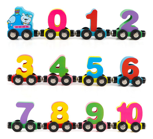 Juguete Montessori Con Forma De Tren Numérico Para Niños