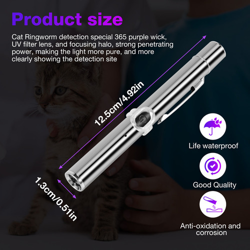 Lámpara Wood's Portátil, Luz Negra Ultravioleta Para El Cuid