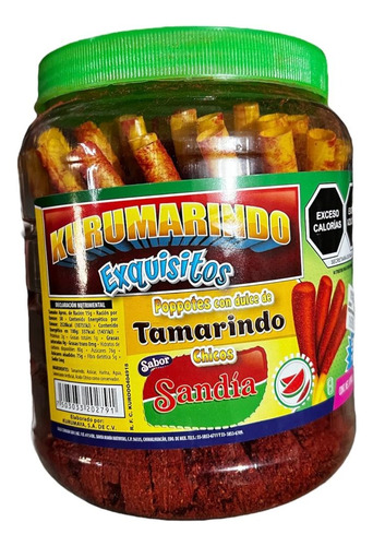 Banderilla Chica De Tamarindo Con Escarchado De Sandia 50pz