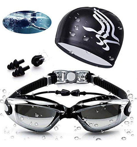 Aokelily Gafas De Natación Impermeables Y Cap Set