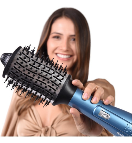 Cepillo Secador Hot Air Styling Brush Babylisspro Color Azul marino