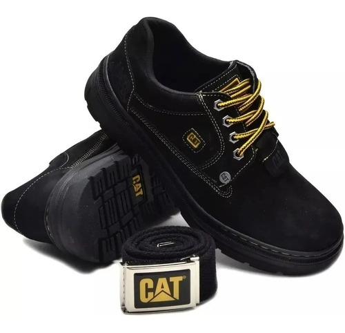 Zapatos Caterpillar Cinto Plantilla Gel, Cuero Marron O Negr