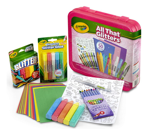 Crayola All That Glitters Art Case - Juego De Colorear, Jugu