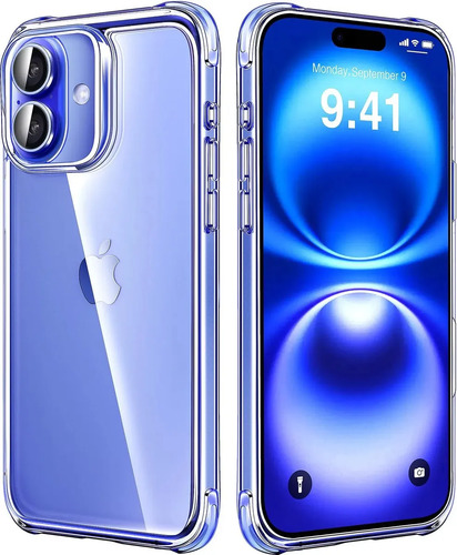 Capa Capinha Transparente Para iPhone 16 Normal Case Com Bordas Anti Impacto