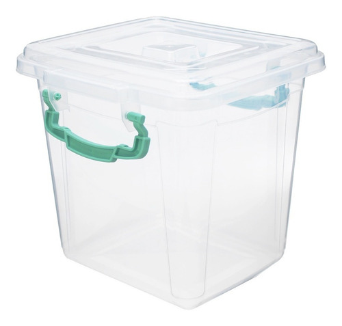 Caja De Almacenamiento Contenedor Cuadrado 4 Lts Color Transparente