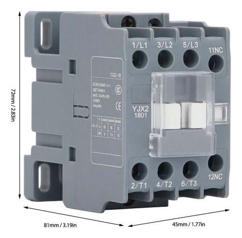 Contactor Ac Normalmente Cerrado, Bobina De Cobre, Contacto