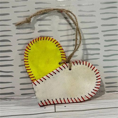 Béisbol Vintage Con Forma De Corazón De Béisbol Con Forma De