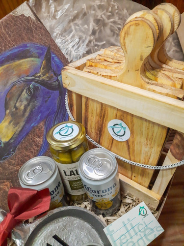 Regalo Picada Tablas Madera Cerveza Provoletera Aluminio Dip