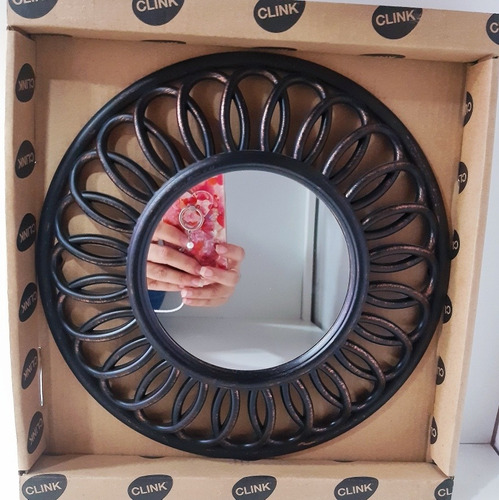 Imagem 2 de 6 de Espelho Decorativos Retrô Provençal 25,4 Cm - Pronta Entrega