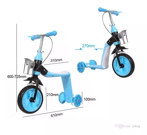 Patineta Bebe Scooter Monopatín 2 En 1 Bicicleta Iniciación Niño