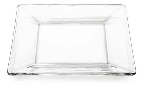 12 Plato Cuadrado Cristal Tempo 15.2 Cm X 15.2 Cm (3 Caja) 